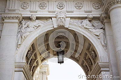Arch at the entrance to Fast Stream Assessment Centre on Parliament Street, Westminster, London, Editorial Stock Photo