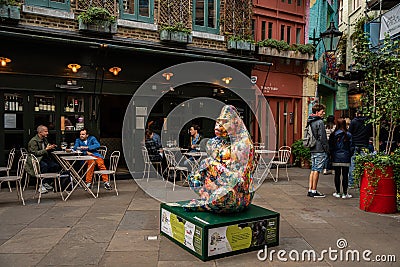 London, England: Covent Garden - Neal's Yard is the area with colorful shops, restaurants and cafe. Editorial Stock Photo