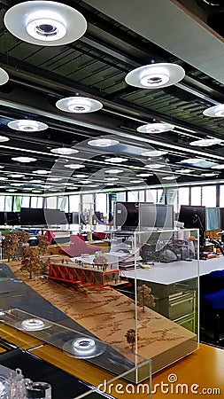 Inside the office of architects Rogers Stirk Harbour + Partners Editorial Stock Photo