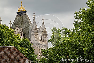 Tower bridge North Tower seen from Tower of London, England, UK Stock Photo