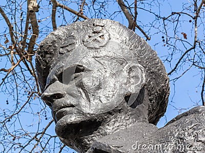 Field Marshall Viscount Montgomery Monty of Alamein memorial statue Editorial Stock Photo