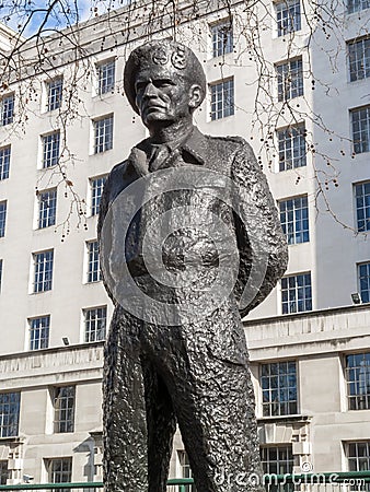 Field Marshall Viscount Montgomery Monty of Alamein memorial statue Editorial Stock Photo