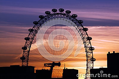 London Eye Editorial Stock Photo