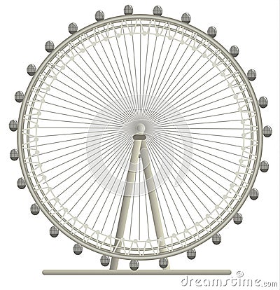 London Eye Vector Illustration