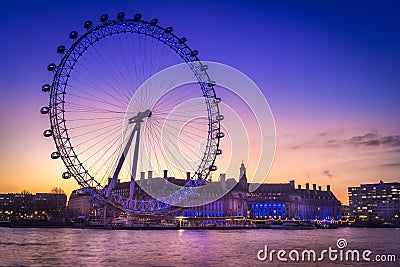 London Eye Editorial Stock Photo