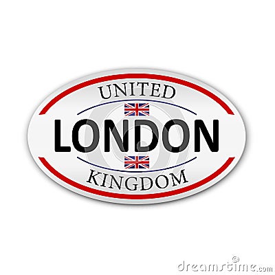 London, Great Britain, banner, sign, inscription. on a white background Vector Illustration