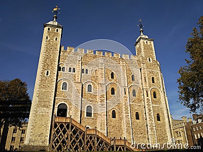 London / Great Britain - October 31 2016: The Tower of London castle, main building Editorial Stock Photo