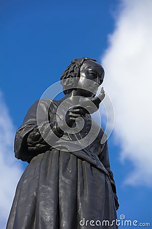 London, Greater London, UK, February 7th 2019, Statue to Florence Nightingale Editorial Stock Photo