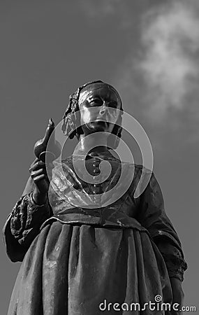 London, Greater London, UK, February 7th 2019, Statue to Florence Nightingale Editorial Stock Photo