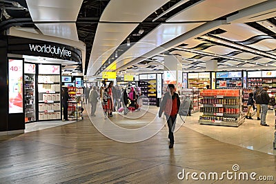 London Heathrow Airport Duty Free Shops Editorial Stock Photo