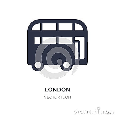 london icon on white background. Simple element illustration from Transport concept Vector Illustration