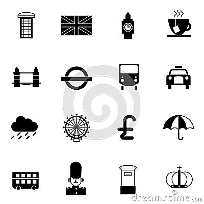 London icons set vector illustration Vector Illustration