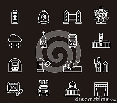 London icons Vector Illustration