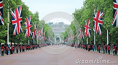 London June 2016- Trooping the color Queen Elizabeth's 90th Birthday Editorial Stock Photo