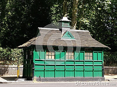 London cab shelters. Stock Photo