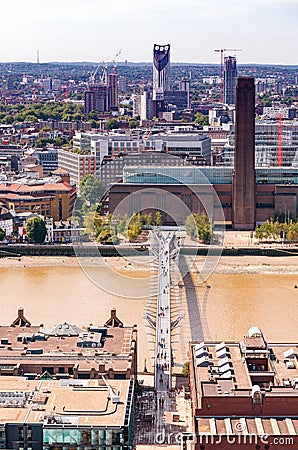 London landmark along river Thames, UK Editorial Stock Photo