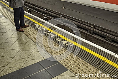 London metro writing Editorial Stock Photo