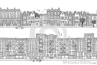 London and New York banner Vector Illustration