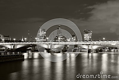 London nights from the piers Editorial Stock Photo