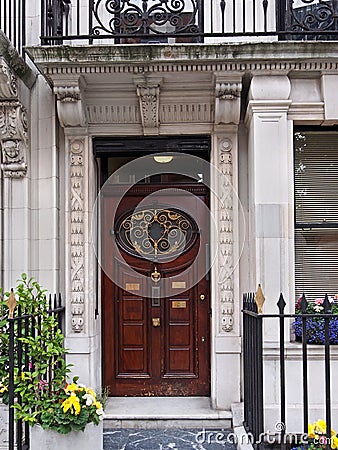 London, ornate door Stock Photo