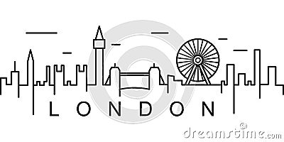 London outline icon. Can be used for web, logo, mobile app, UI, UX Vector Illustration