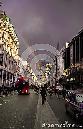 London, Oxford Street Editorial Stock Photo