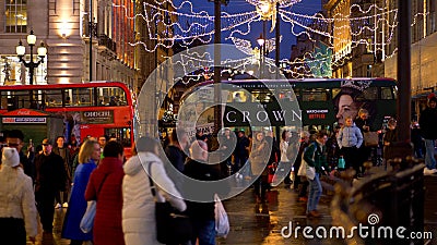 London Piccadilly Circus at Christmas - LONDON, ENGLAND - DECEMBER 10, 2019 Editorial Stock Photo