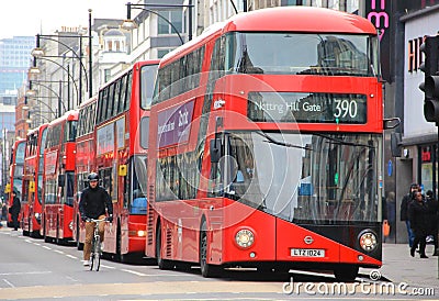 London Red Double decker busses Editorial Stock Photo