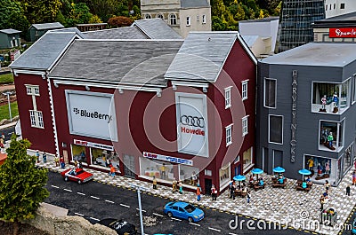 London scene and Castle at Babbacombe model Village Editorial Stock Photo