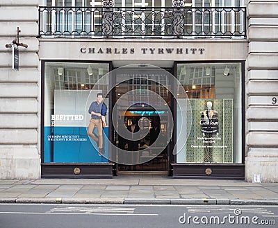 LONDON - SEP 2019: Charles Tyrwhitt storefront Editorial Stock Photo