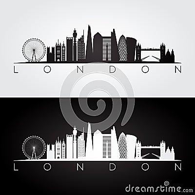 London skyline silhouette. Vector Illustration