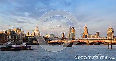 London skyline at sunset Stock Photo