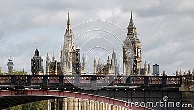 London skyline, Westminster Palace Stock Photo