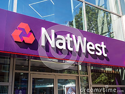 National Westminster Bank, commonly known as NatWest. London UK. Editorial Stock Photo