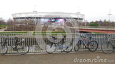 London Stadium, home to West Ham United, in the Queen Elizabeth Olympic Park Editorial Stock Photo