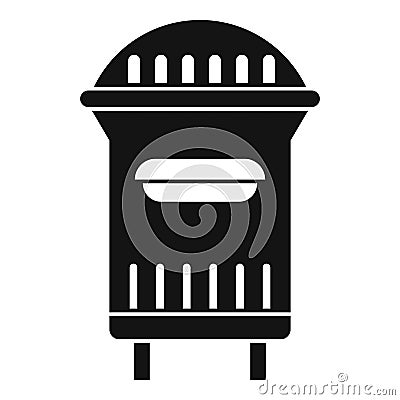 London street mailbox icon, simple style Vector Illustration