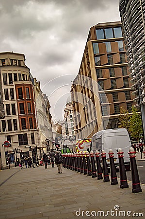 London street and road dividers Editorial Stock Photo