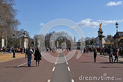 London street view Constitution Hill Editorial Stock Photo