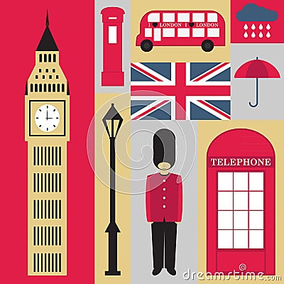 London symbols Vector Illustration