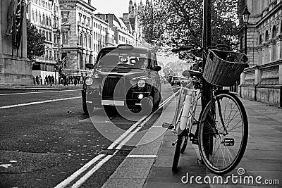 London Taxi Cab Stock Photo