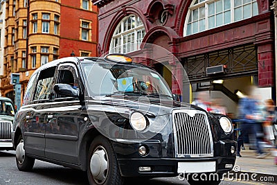 London Taxi at Oxford Street W1 Westminster Stock Photo