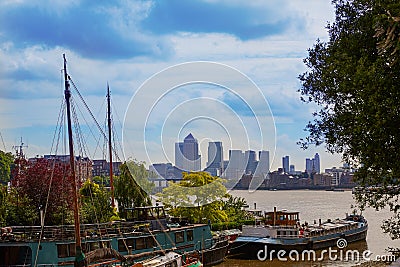 London Thames river boats England Stock Photo