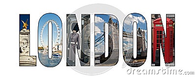 London title letters composite image Stock Photo