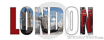 London title letters composite image Stock Photo