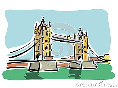 London (Tower bridge) Vector Illustration