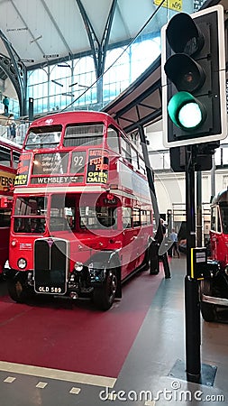 London transport museum - english double decker Editorial Stock Photo