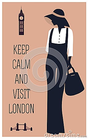 London travel card. Vector Illustration