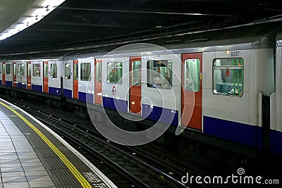 London - The tube (U Train) Stock Photo