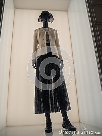Model dress from Christian Dior Editorial Stock Photo