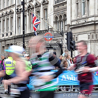 runners at London Marathon 2023 Editorial Stock Photo